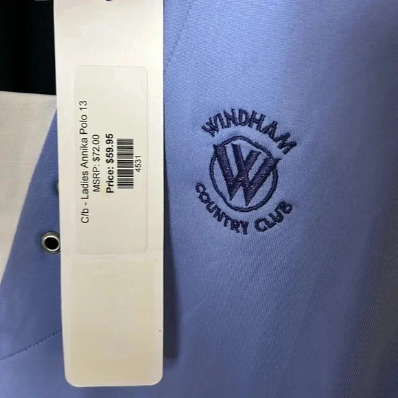 Polo golf shirt,activewear,women Blue two tone,fitted,quality,activewear,sporty - Picture 5 of 11